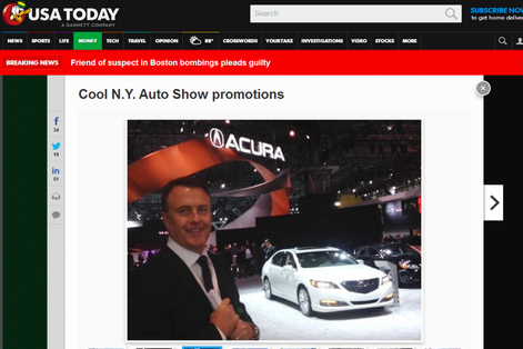 USA Today Cool Auto Show Promotions