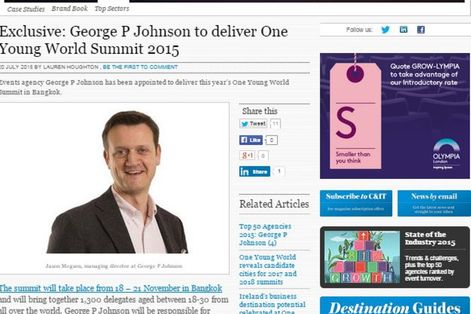 Exclusive: George P Johnson to deliver One Young World Summit 2015