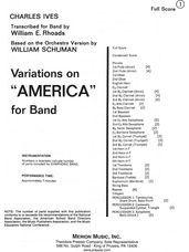 Variations on America - Full Score