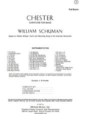 Chester (Overture for Band) (Condensed Score)