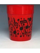 Red Stadium Plastic Cup with Notes
