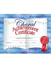 Choral Achievement Certificate - Blue