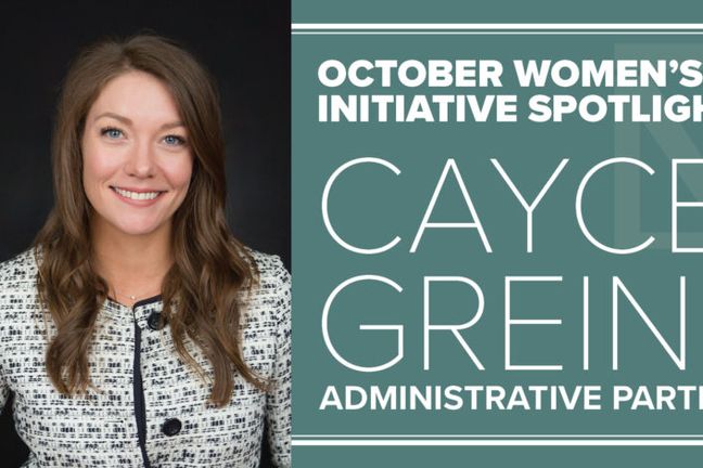 October Women’s Initiative Spotlight: Cayce Greiner